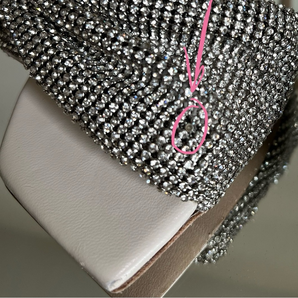 Like new JIMMY CHOO Naria 110 crystal-embellished leather sandals $1,625 - Picture 14 of 17